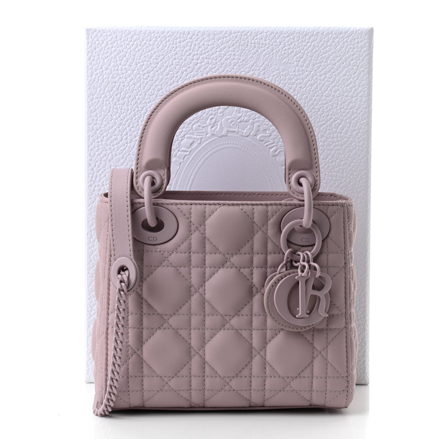 Ultra Matte Calfskin Cannage Mini Lady Dior Lavender