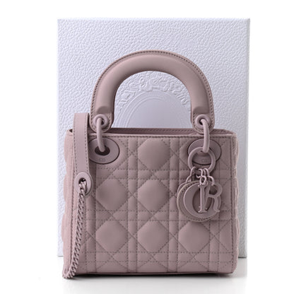 Christian Dior Ultra Matte Calfskin Cannage Mini Lady Dior Lavender 11 of 11