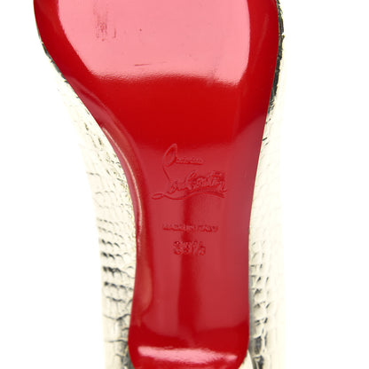Christian Louboutin Metallo Cocco Clare 80 Pumps 39.5 Platine 6 of 8