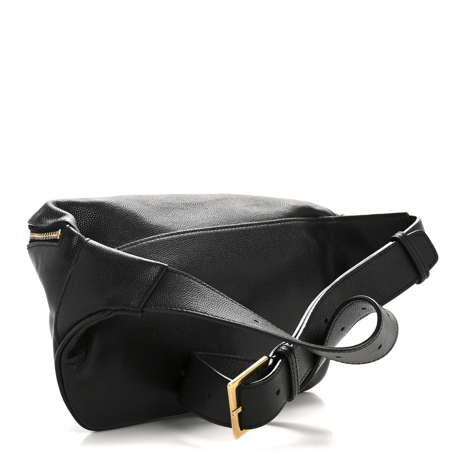 Saint Laurent Grain De Poudre Monogram Belt Bag Black 3 of 11
