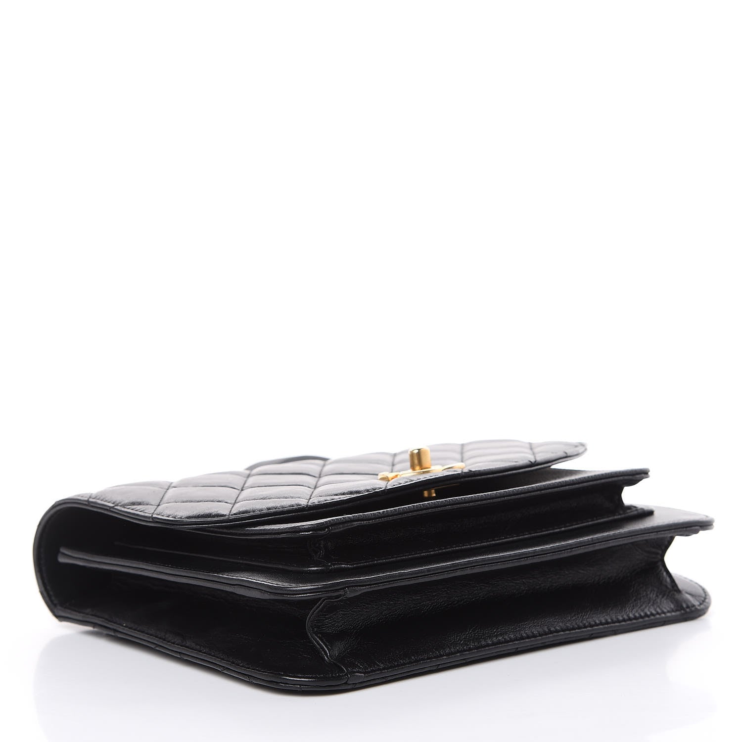 Chanel Calfskin Caviar Quilted Chain Handle Flap Black 4 of 12