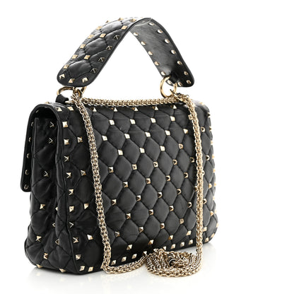 Valentino Garavani Nappa Medium Rockstud Spike Shoulder Bag Black 3 of 12