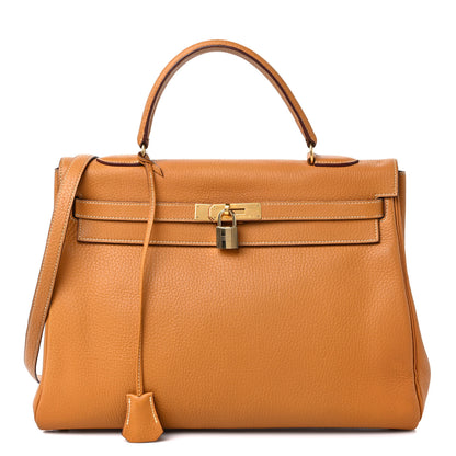 Hermes Fjord Kelly Retourne 35 Natural Sable 1 of 19