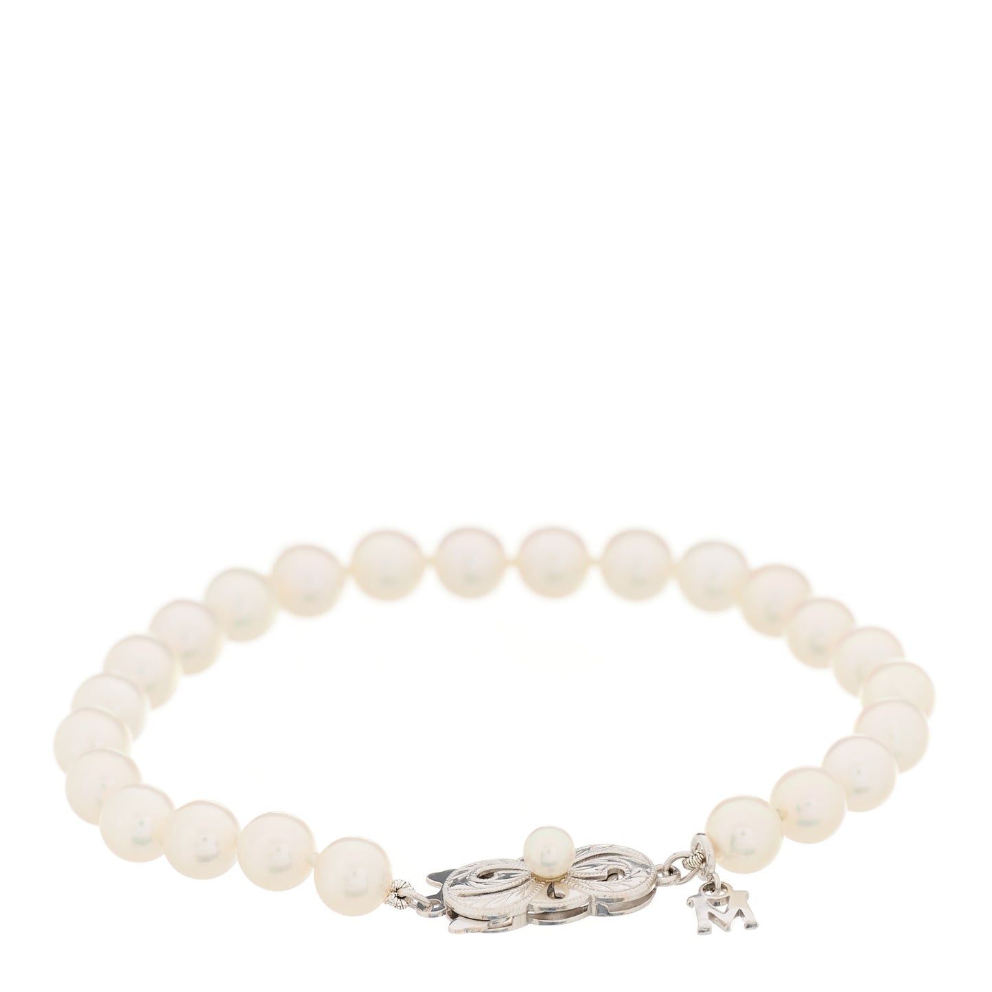 18K White Gold Akoya Pearl 6-6.5mm Strand Bracelet