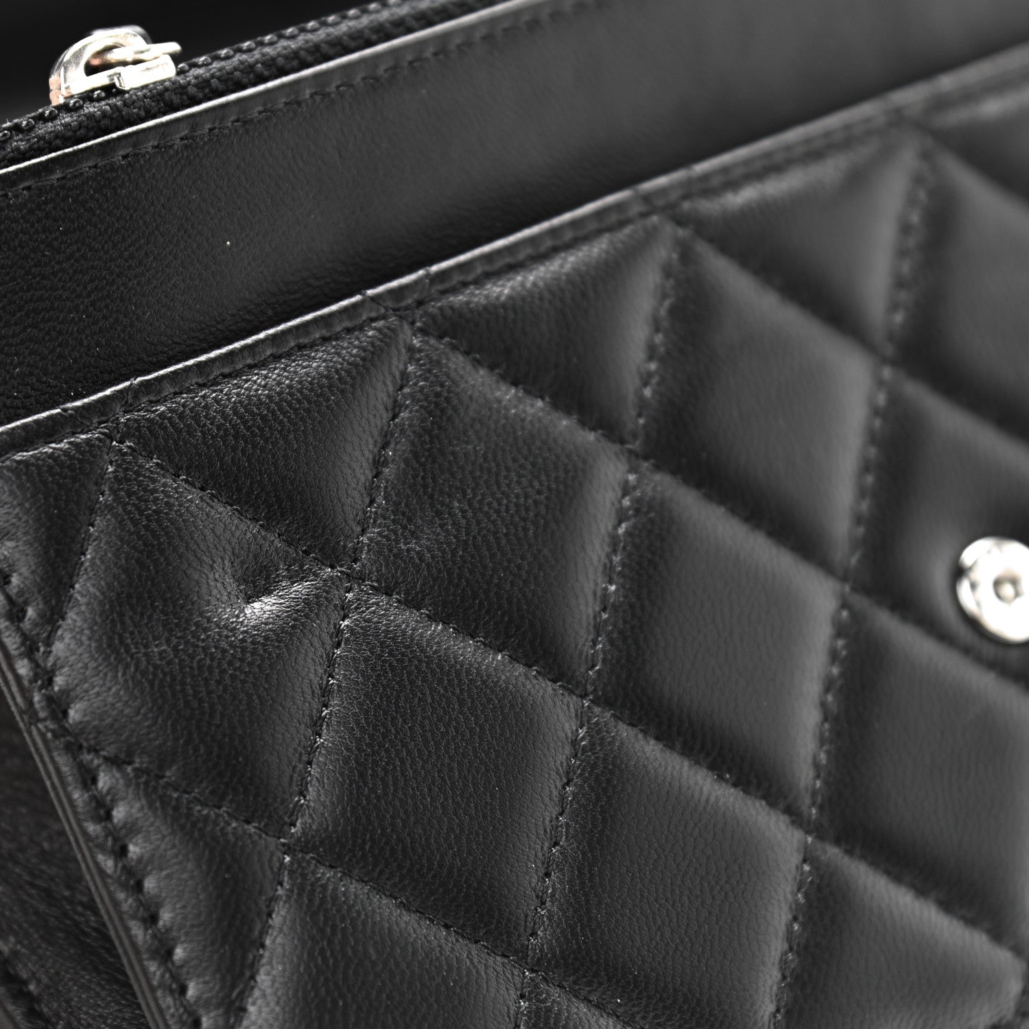 Chanel Lambskin Quilted Wallet On Chain WOC Black 11 of 11