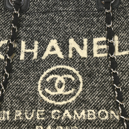 Chanel Mixed Fibers Calfskin Medium Deauville Tote Black 8 of 10