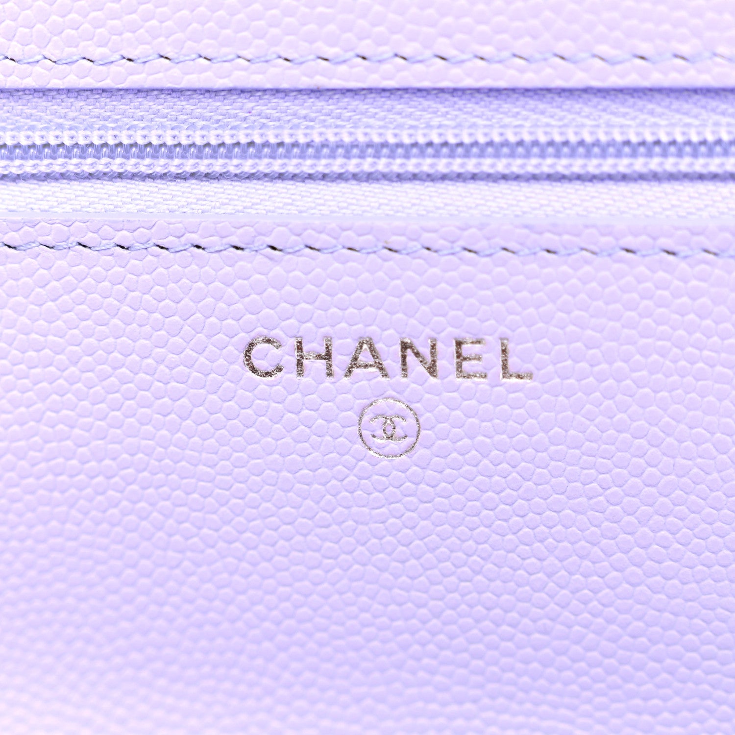 Chanel Caviar Quilted Wallet on Chain WOC Light Purple 6 of 12