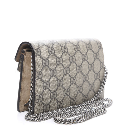 Gucci GG Supreme Monogram Super Mini Dionysus Shoulder Bag Taupe 2 of 10