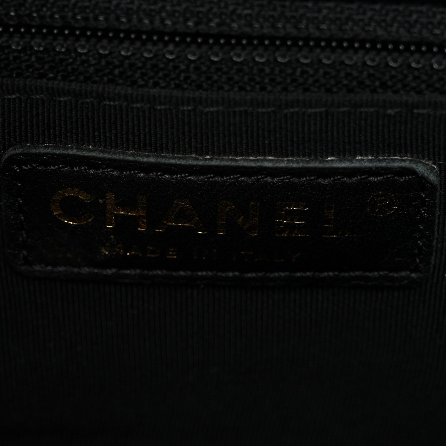Chanel Calfskin Chevron Quilted Statement Shopping Tote Black 6 of 11