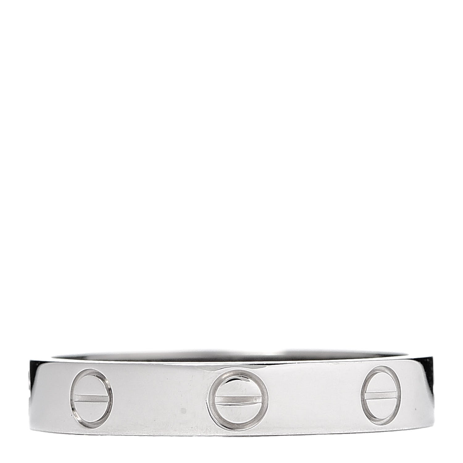 Cartier 18K White Gold 3.5mm LOVE Wedding Band Ring 56 7.5 3 of 5
