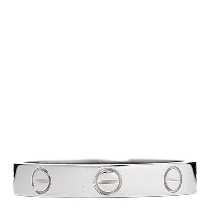 Cartier 18K White Gold 3.5mm LOVE Wedding Band Ring 56 7.5 3 of 5