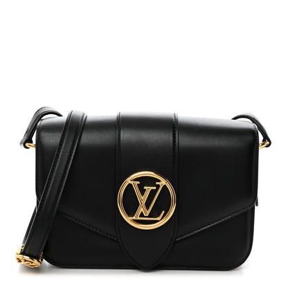 Louis Vuitton Smooth Calfskin LV Pont 9 Black 1 of 10
