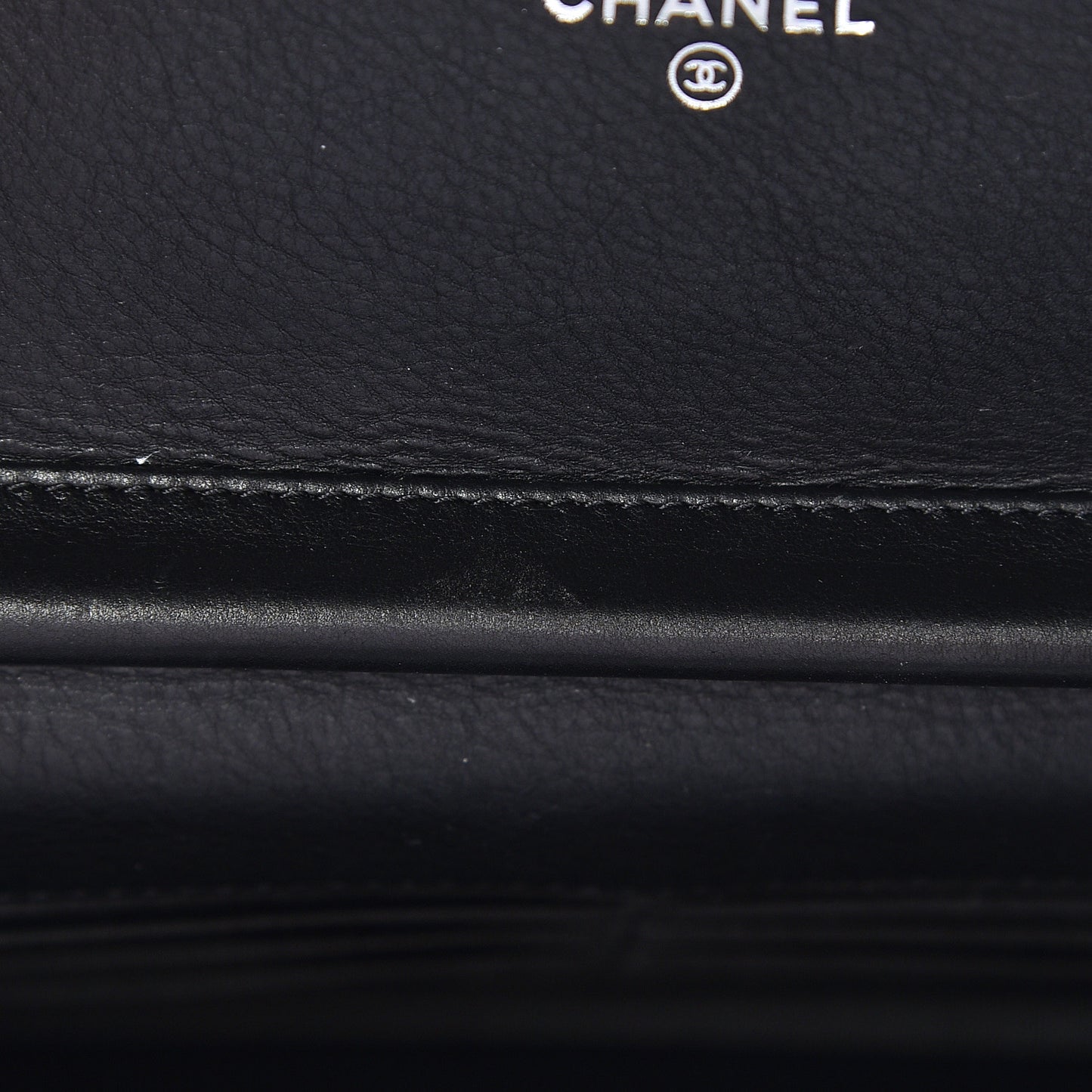 Calfskin Quilted Boy Wallet On Chain WOC So Black