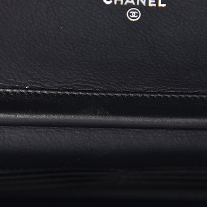 Chanel Calfskin Quilted Boy Wallet On Chain WOC So Black 11 of 11