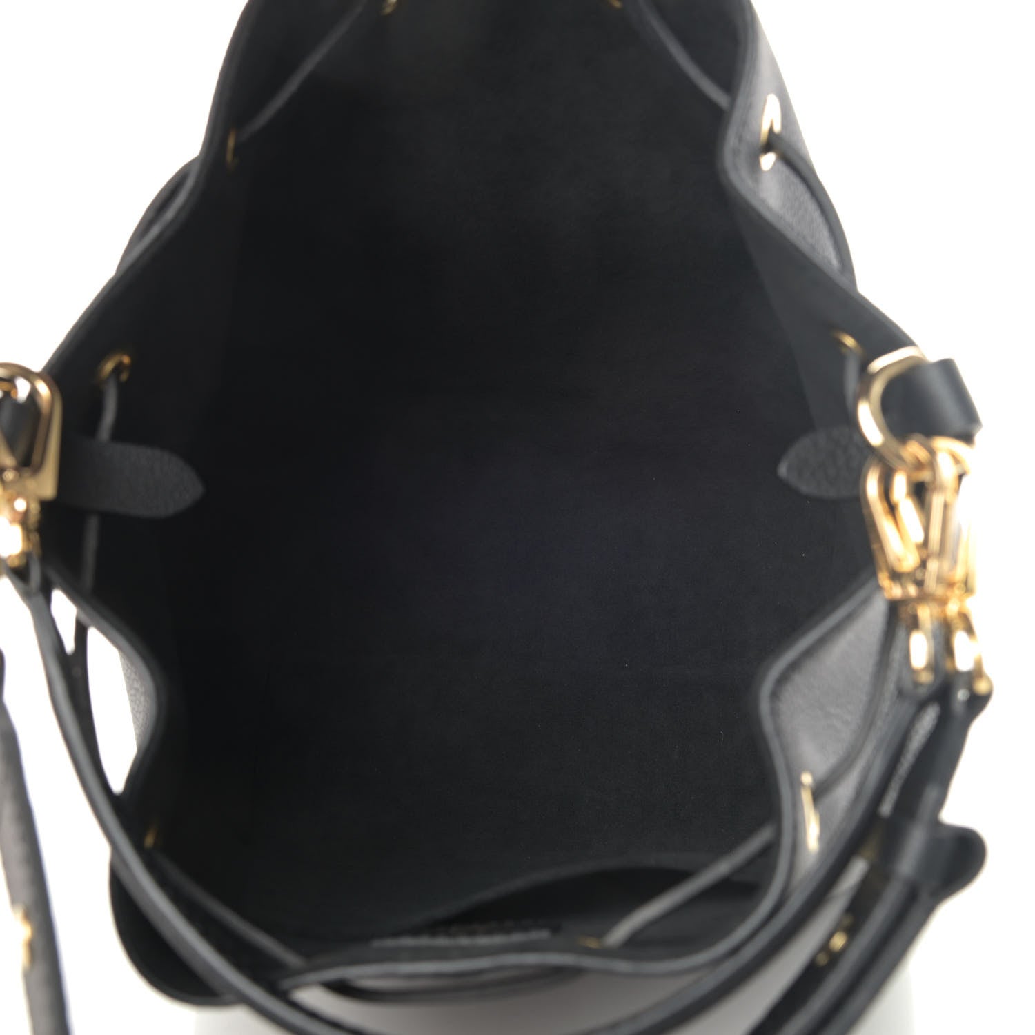 Louis Vuitton Calfskin Lockme Bucket MM Black 4 of 4