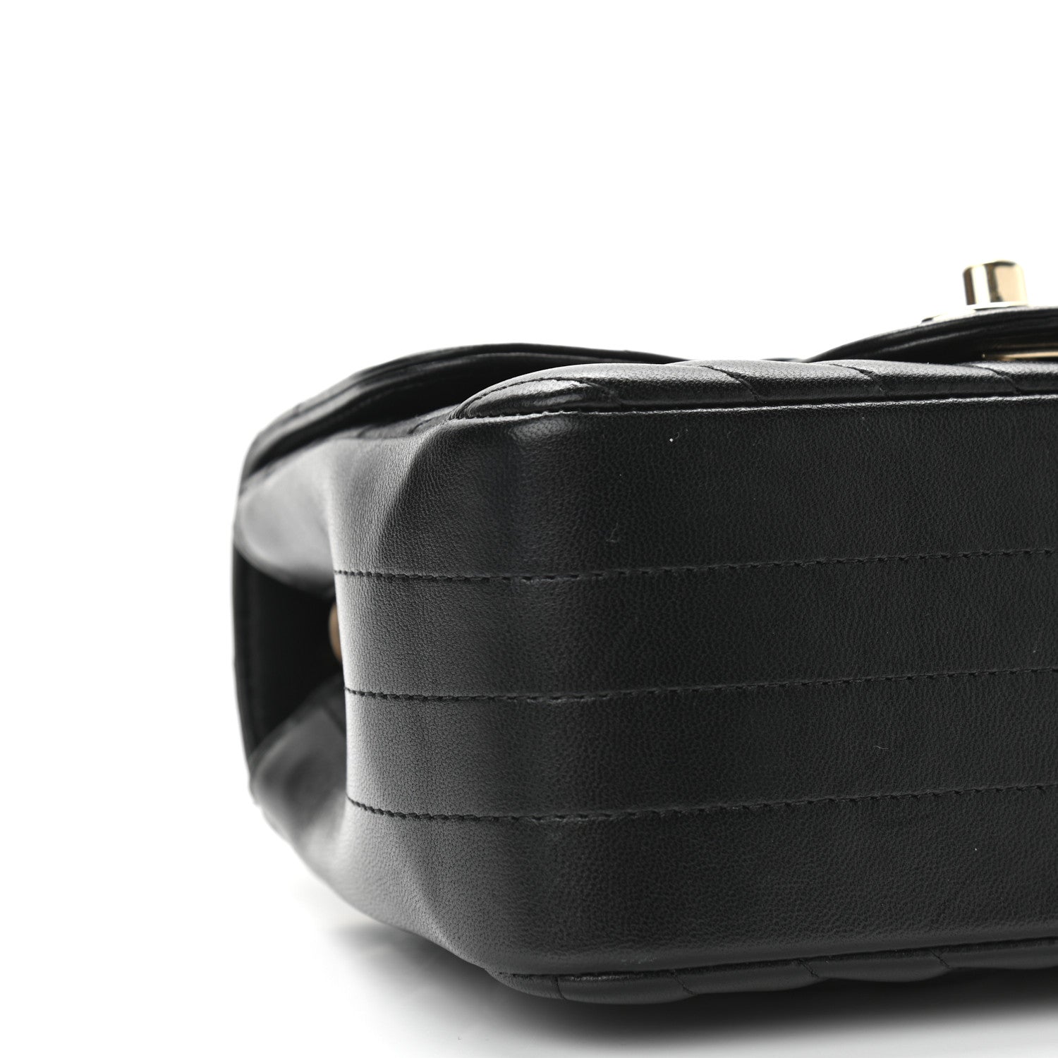 Chanel Lambskin Chevron Quilted Mini Square Flap Black 10 of 12