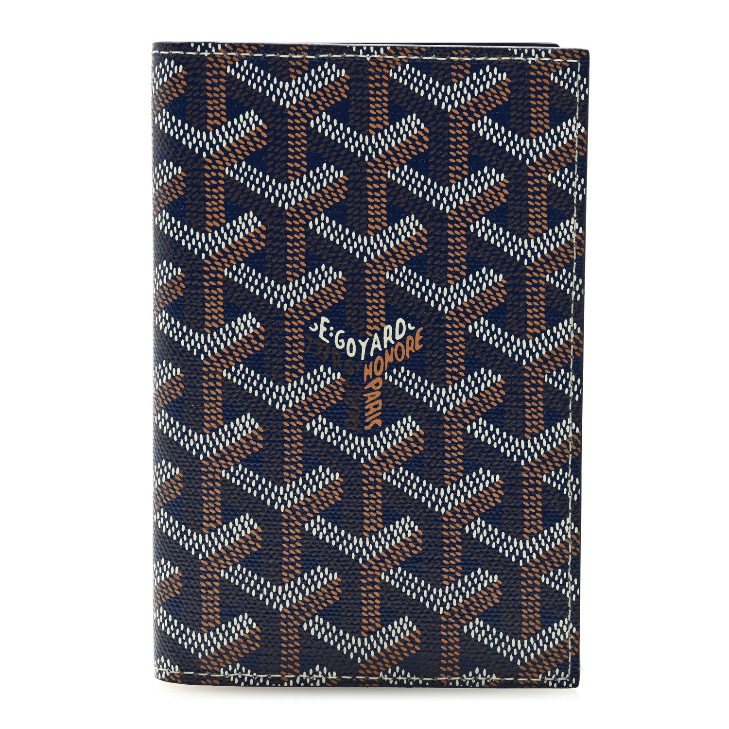 Goyard Goyardine Grenelle Passport Wallet Navy 1 of 6