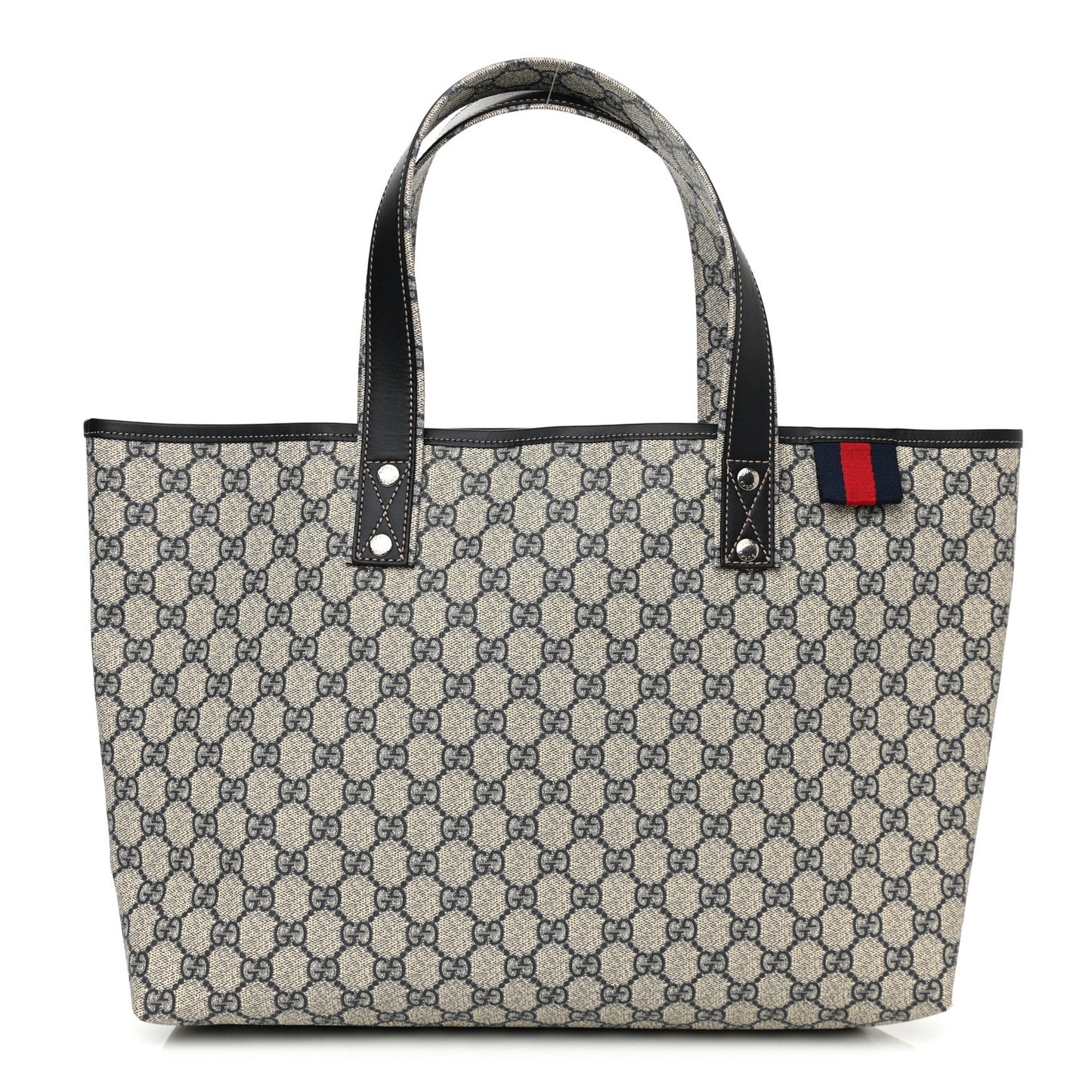 GG Plus Monogram Medium Signature Web Loop Tote Navy