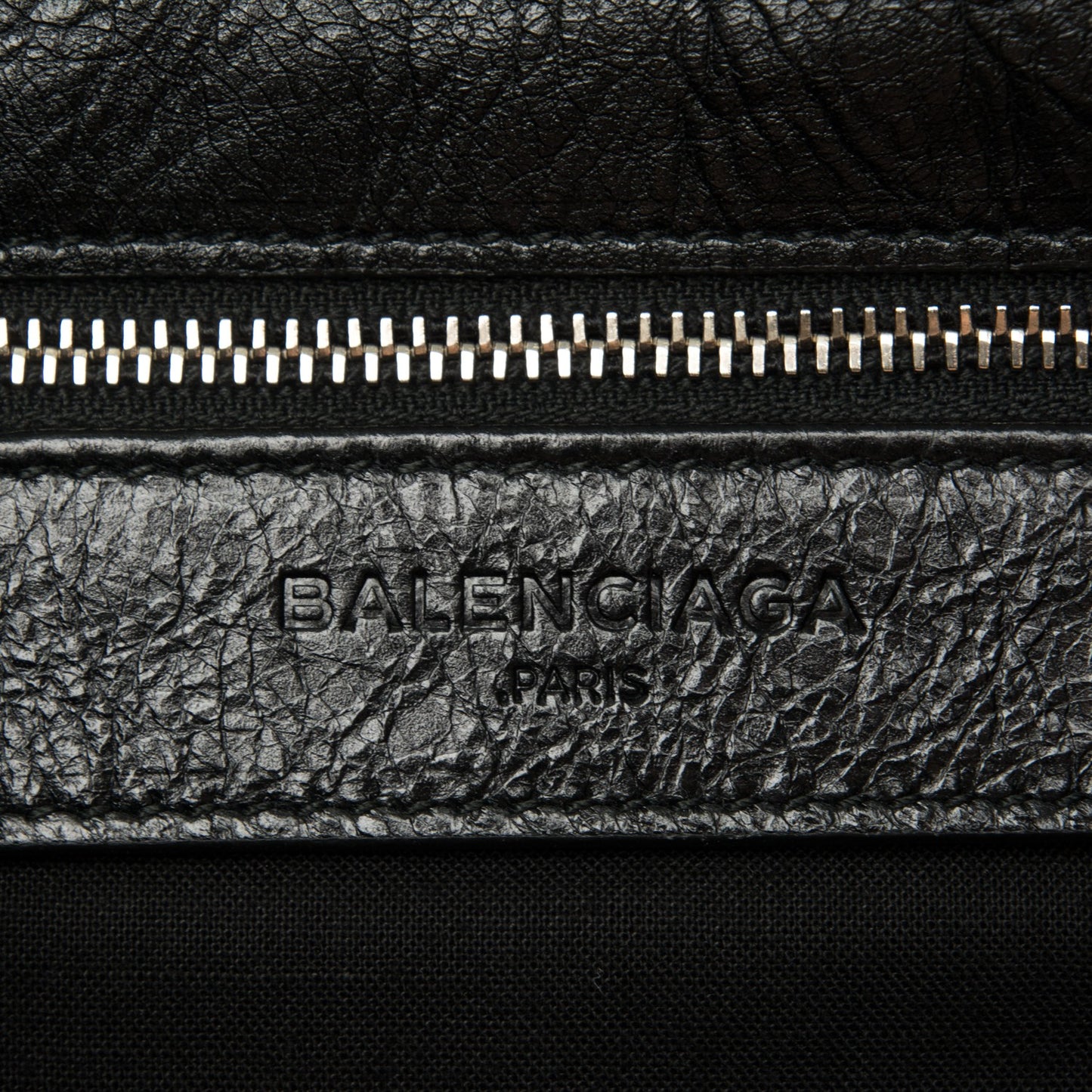 Agneau Classic Silver Hardware Envelope Strap Clutch Black