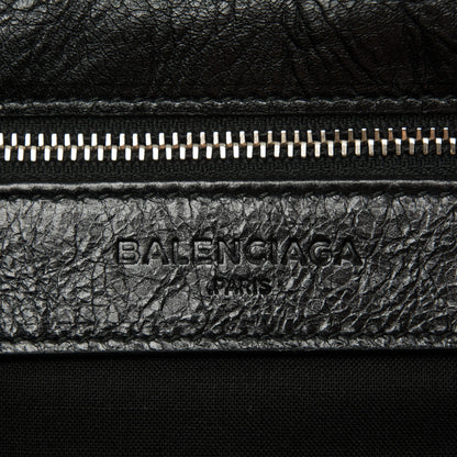 Balenciaga Agneau Classic Silver Hardware Envelope Strap Clutch Black 6 of 7