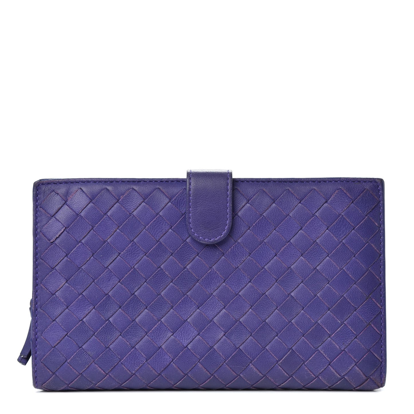 Nappa Intrecciato Continental Snap Wallet Anemone