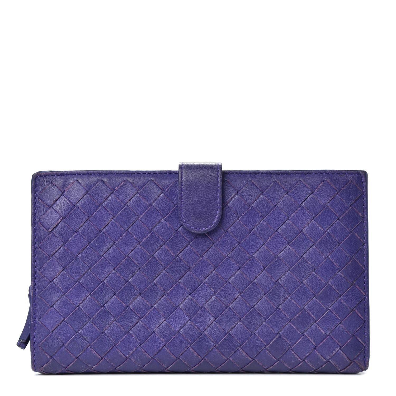 Bottega Veneta Nappa Intrecciato Continental Snap Wallet Anemone 1 of 9