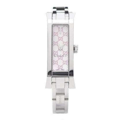 Gucci Stainless Steel Pink Mother of Pearl 14mm 110 G-Link Quartz Watch 1 of 7