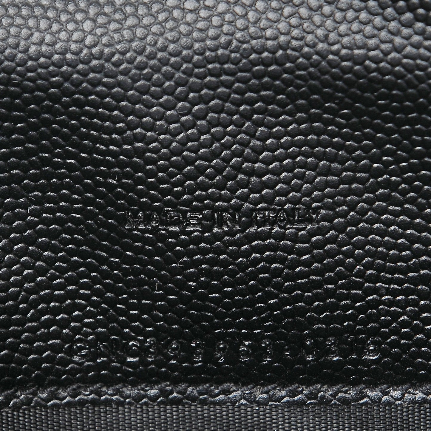 Grain De Poudre Matelasse Chevron Monogram Envelope Chain Wallet Black