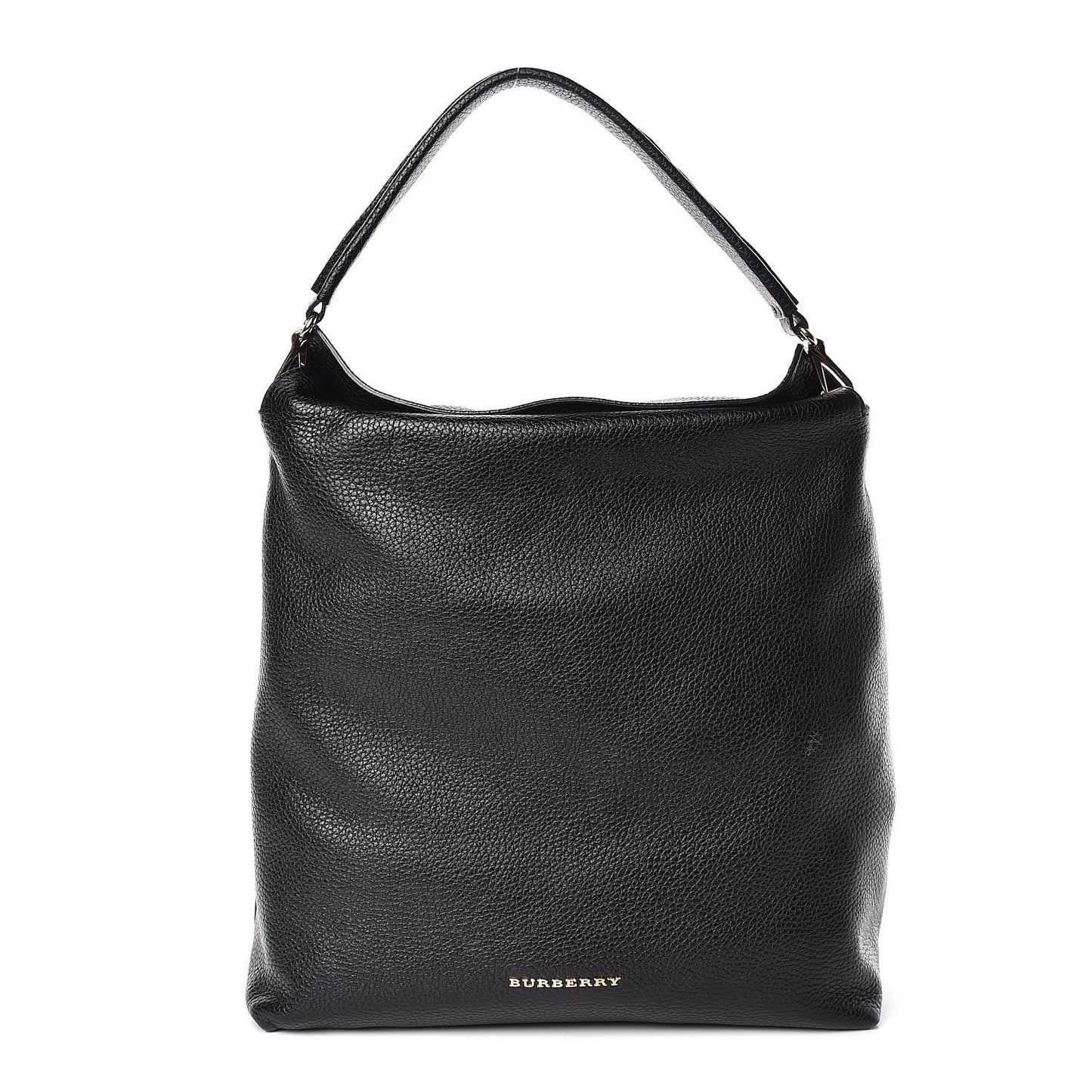 London Grainy Calfskin Medium Cale Hobo Black