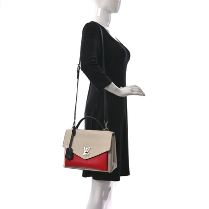 Louis Vuitton Soft Calfskin My Lockme Top Handle Kabuki Red Quartz Black 2 of 7