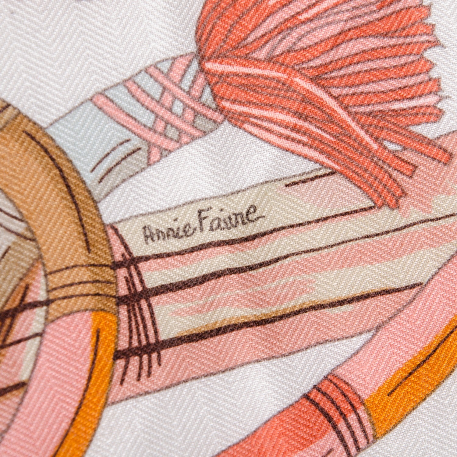 Hermes Cashmere Silk Au Fil Du Carre Shawl 140 6 of 8
