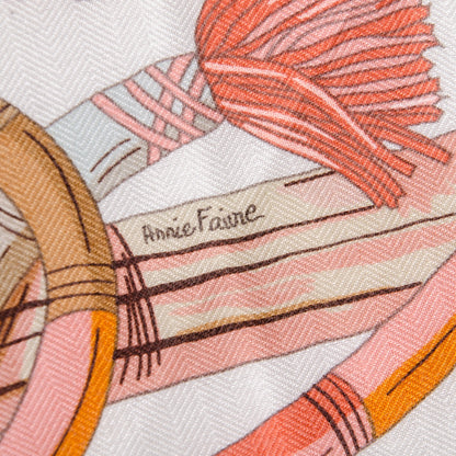 Hermes Cashmere Silk Au Fil Du Carre Shawl 140 6 of 8