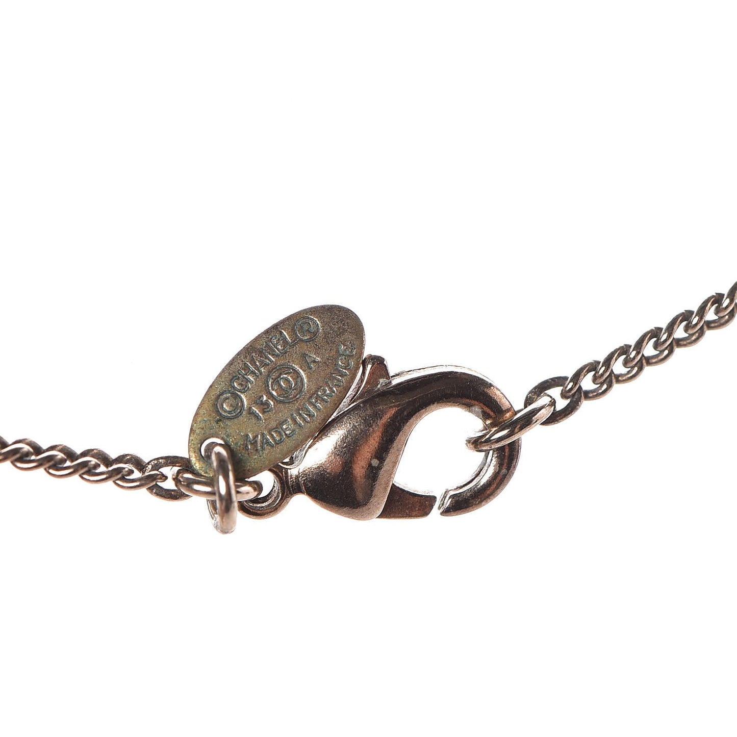 Enamel CC Camellia Necklace Gold