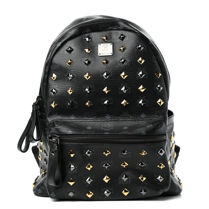 MCM Visetos Studded Stark Backpack Black 1 of 9