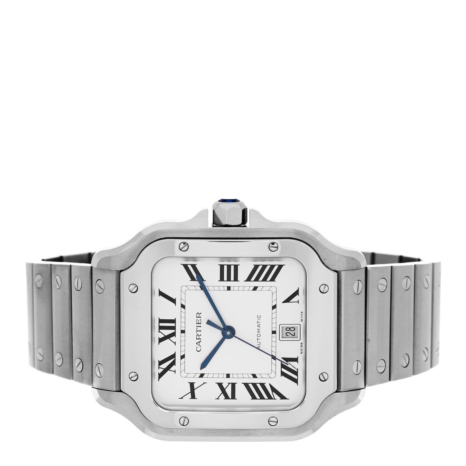 Cartier Stainless Steel 39.8mm Santos De Cartier Automatic Watch 2 of 5