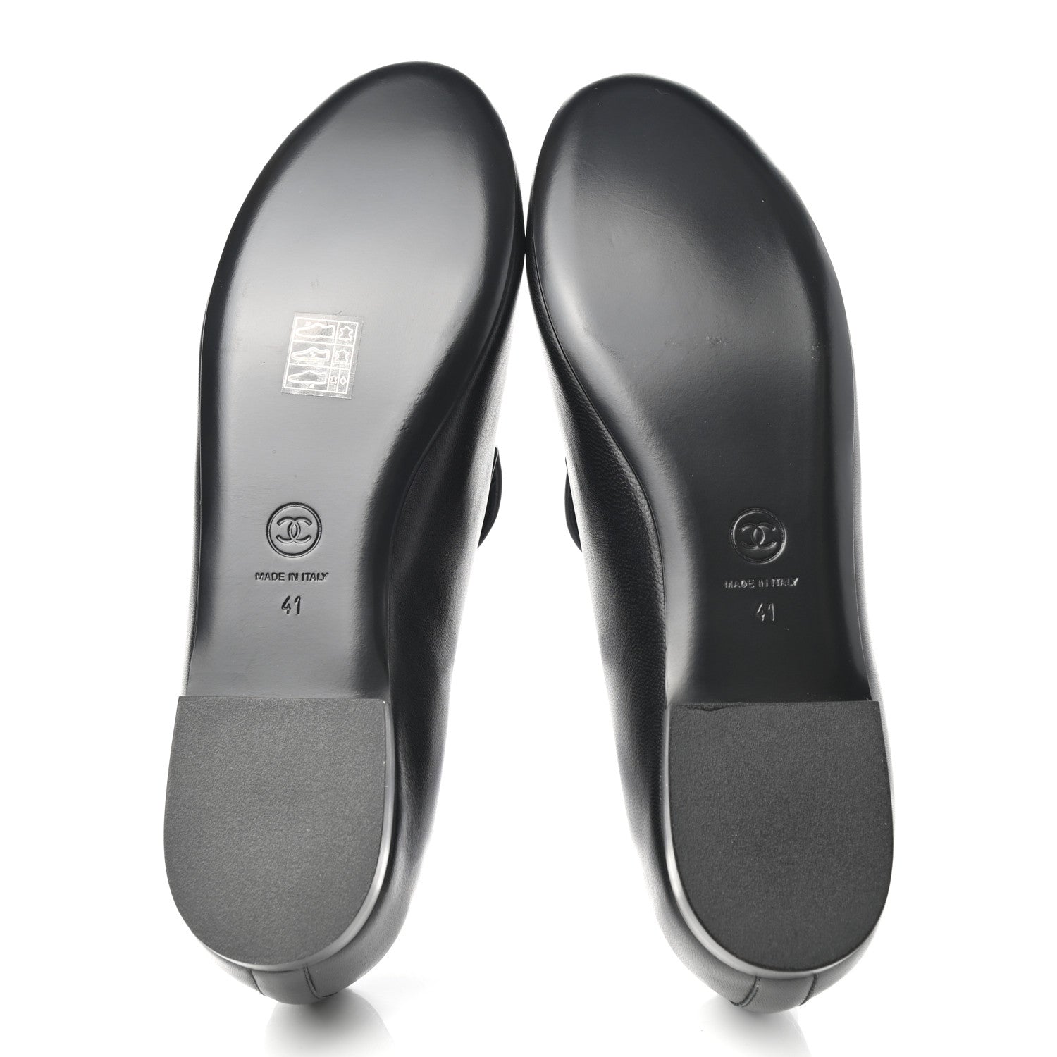 Chanel Lambskin CC Mocassin Loafers 41 Black 5 of 9