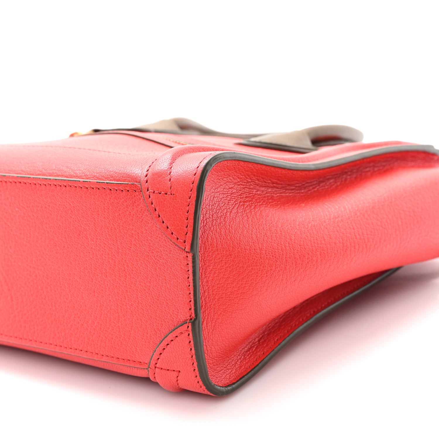Celine Goatskin Nano Tri-Color Luggage Red 10 of 11