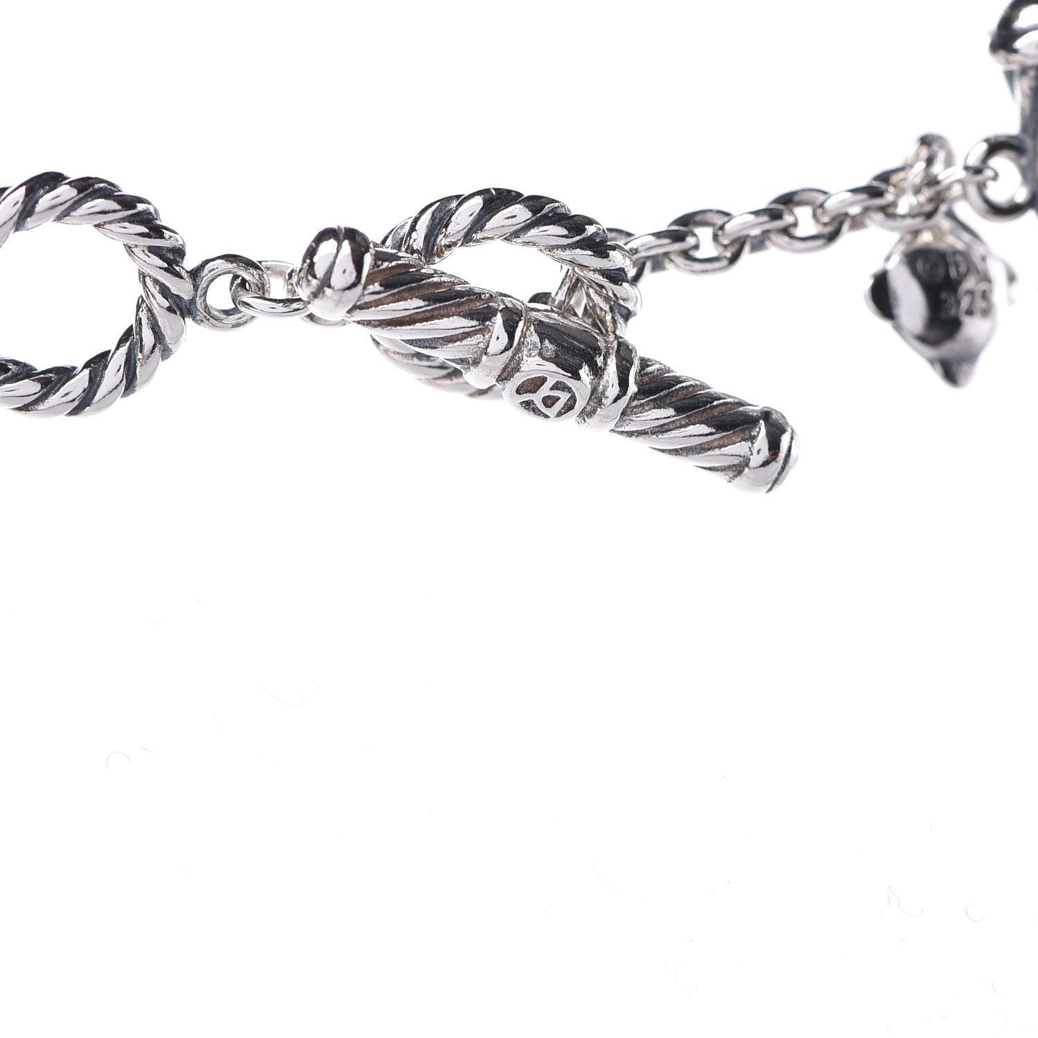 David Yurman Sterling Silver Box Chain Three Strand Necklace 5 of 6