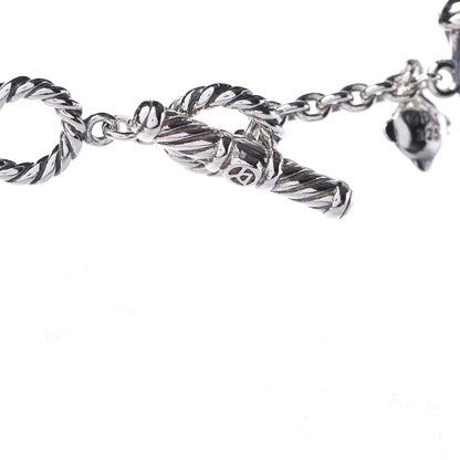 David Yurman Sterling Silver Box Chain Three Strand Necklace 5 of 6