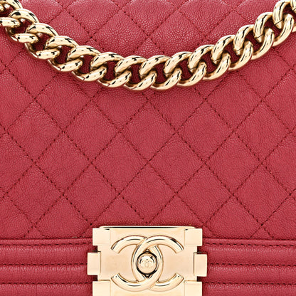Chanel Caviar Quilted Medium Boy Flap Red 8 of 12