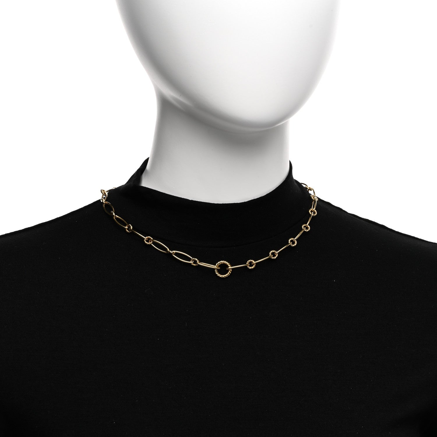 David Yurman 18K Yellow Gold 6mm Lexington Chain Necklace 2 of 4