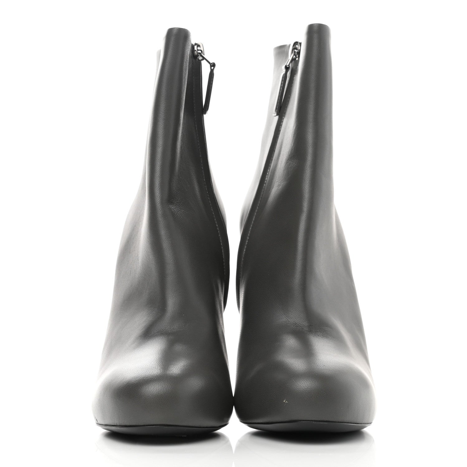 Chanel Lambskin CC Short Booties 39.5 Dark Grey 2 of 10
