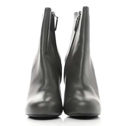 Chanel Lambskin CC Short Booties 39.5 Dark Grey 2 of 10