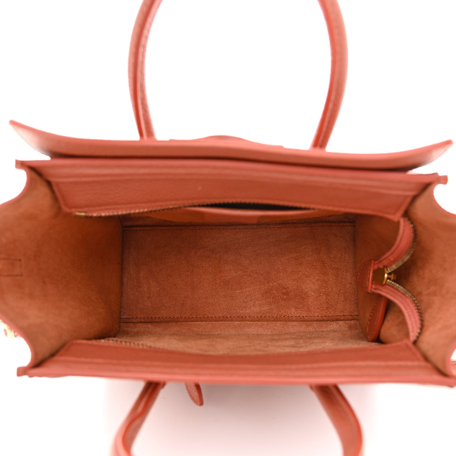 Celine Drummed Calfskin Nano Luggage Lychee 5 of 12