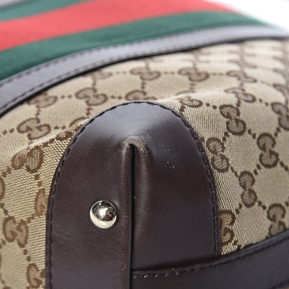 Gucci Monogram Vintage Web Medium Hobo Dark Brown 12 of 13