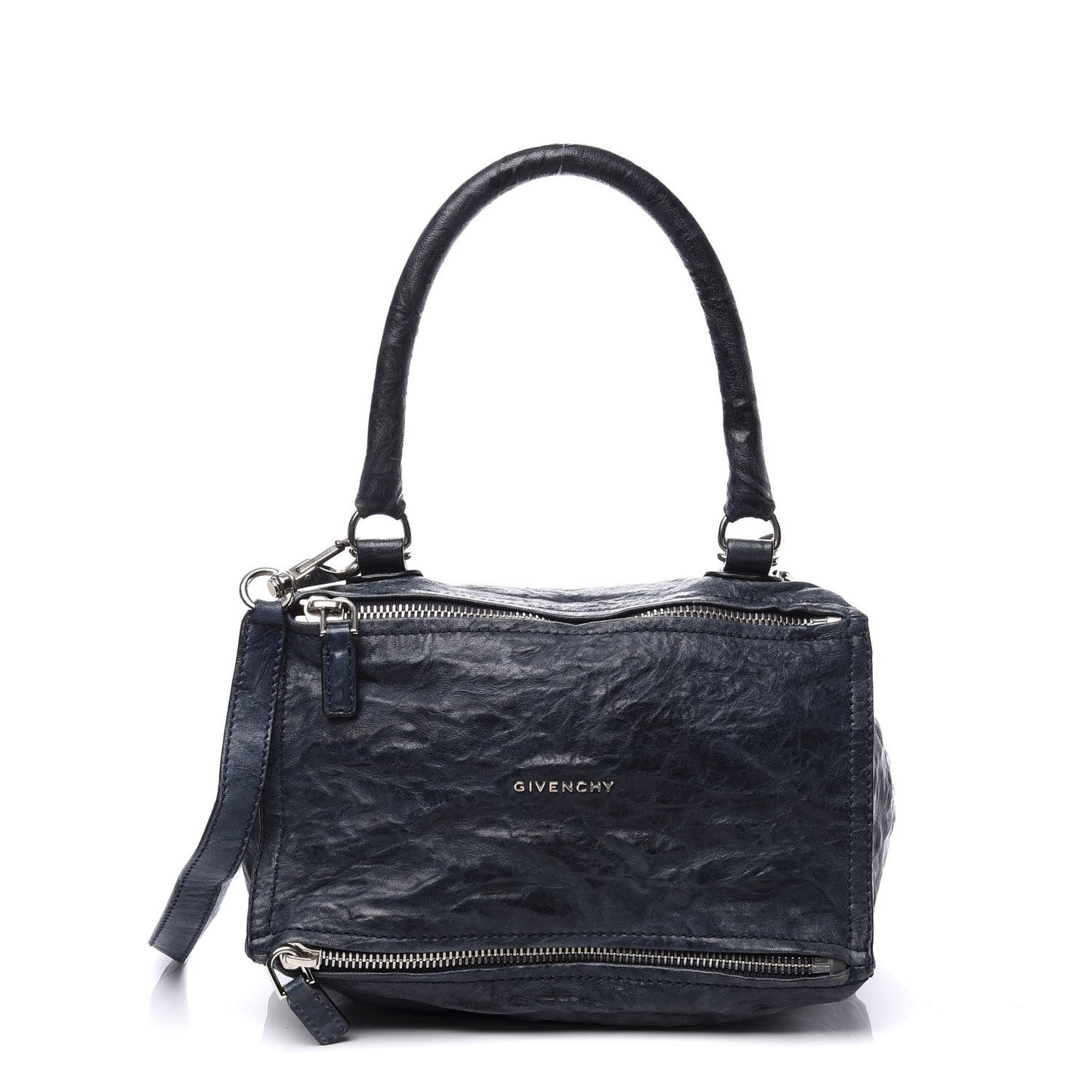 Tumbled Sheepskin Small Pandora Navy