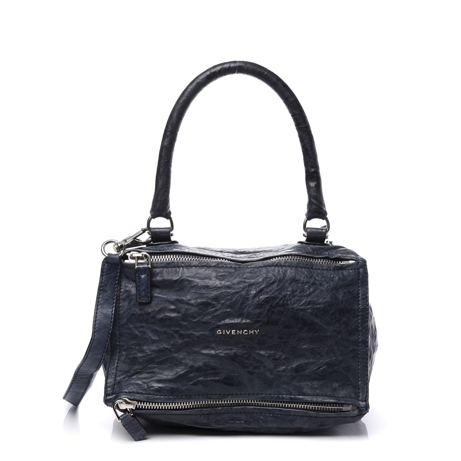 Givenchy Tumbled Sheepskin Small Pandora Navy 1 of 9