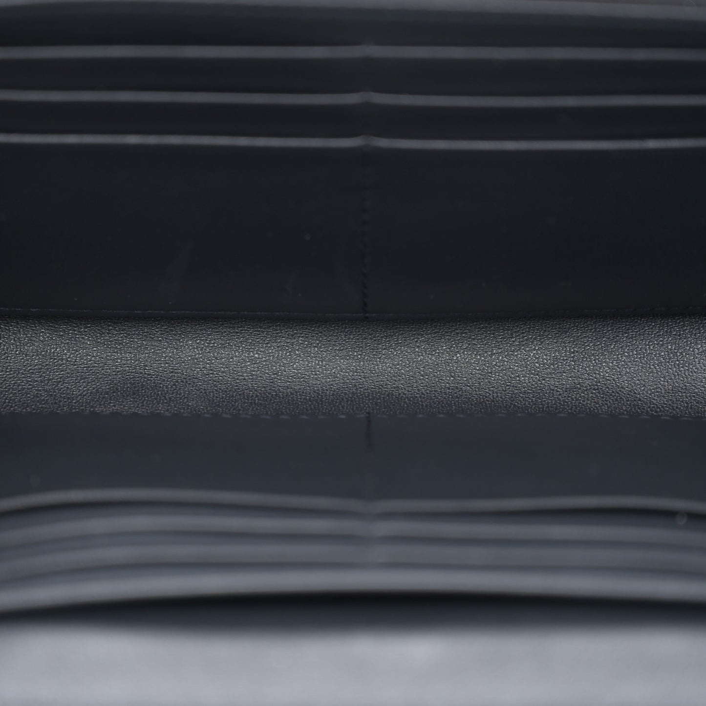 Metallic Crinkled Cannage Miss Dior Chain Wallet Silver