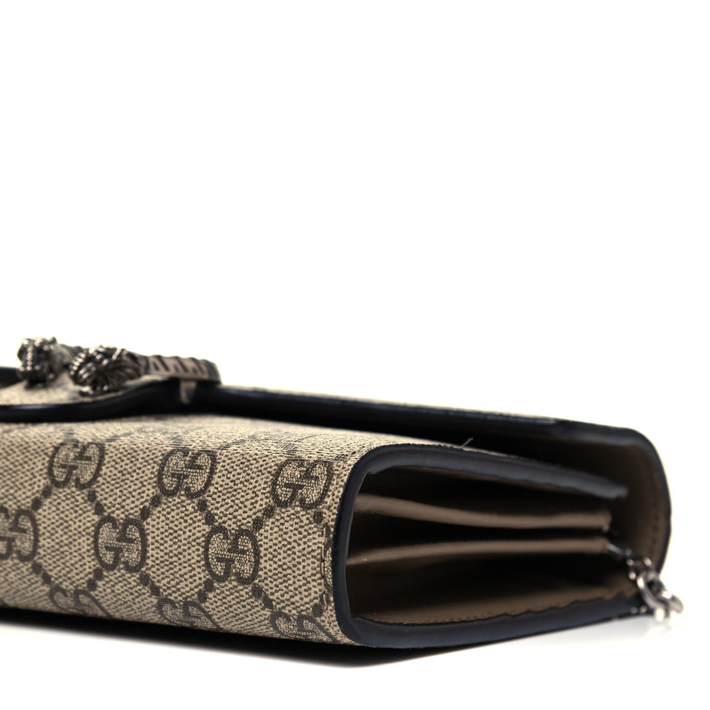 GG Supreme Monogram Mini Dionysus Chain Wallet Beige Taupe