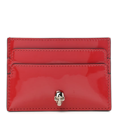 Alexander McQueen Patent Skull Card Holder Crimson 1 of 6